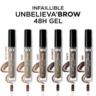 Infaillible Unbelievabrow 48H Gel Sopracciglia 1.0 Ebony L'Oréal Paris