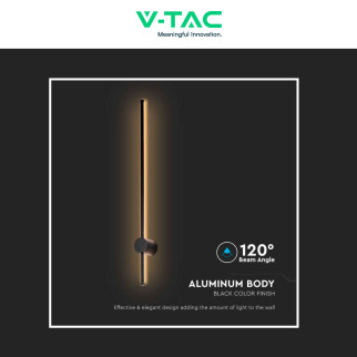VT-11112 Lampada LED da Muro 12W SMD IP65 Colore Nero V-Tac
