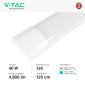 Immagine 5 - V-Tac VT-8340 Tubo LED Prismatico Plafoniera SMD 40W Lampadina 120cm - SKU 8048 / 8049