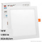V-Tac VT-1807-SQ Pannello LED Quadrato 18W SMD da Incasso con Driver - SKU 214869 / 214870 / 214871