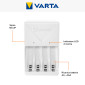Immagine 5 - Varta Plug Charger Caricabatterie AA / AAA NiMh con Spina 10A 2P e Indicatore LED + 4 Batterie Ricaricabili AA Stilo 2100 mAh