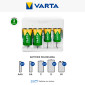 Immagine 3 - Varta Universal Charger Caricabatterie Universale AAA / AA / C / D / 9V NiMh e Indicatori LED con Cavo USB Tipo C e USB A