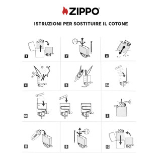 Batuffoli di Cotone e Feltro di Ricambio Zippo mod. 122112