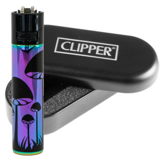 Clipper Metal Large Fantasia Icy Mushrooms - 1 Accendino