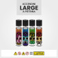 Immagine 3 - Clipper Espositore da Banco Girevole a Tre Piani con Accendini Grandi con Fantasia Native Totem - 144 Accendini