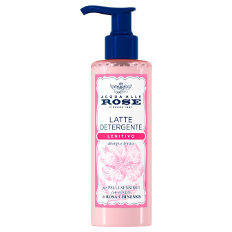 Latte Detergente Lenitivo Struccante Pelli Sensibili Acqua alle Rose