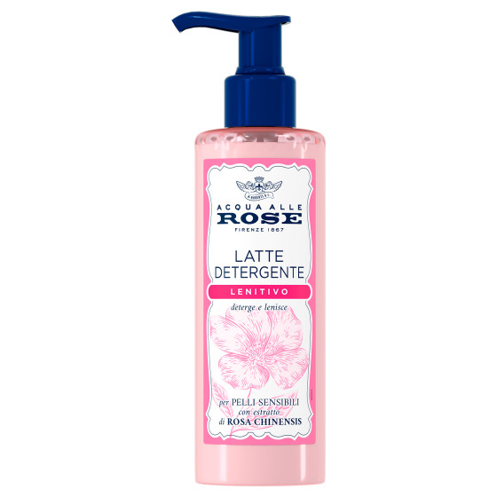 Latte Detergente Lenitivo Struccante Pelli Sensibili Acqua alle Rose Latte Detergente Lenitivo Struccante Pelli Sensibili Acqua alle Rose