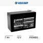 Immagine 3 - Velamp Batteria al Piombo 12V 7Ah Ricaricabile con Attacchi Faston - mod. 23788