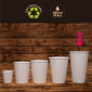 Immagine 2 - Bicchieri in Carta Riciclabile Colore Bianco da 480ml - Confezione da 50 Bicchieri