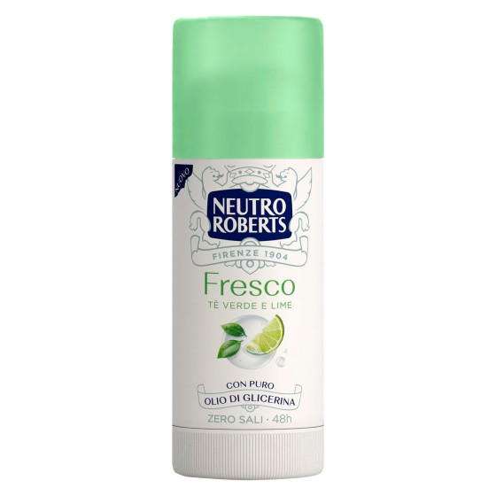 Deodorante Stick Fresco Tè Verde Lime 48h Zero Sali Neutro Roberts Deodorante Stick Fresco Tè Verde Lime 48h Zero Sali Neutro Roberts