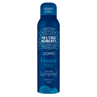 Deodorante Spray Fresco Uomo Essenza Marina Zero Sali Neutro Roberts