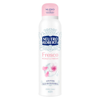 Deodorante Spray Fresco Monoi e Fresia Zero Sali 48h Neutro Roberts