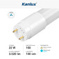Immagine 4 - Kanlux Tubo LED T8 G13 22W SMD Lampadina 150cm in Vetro con Starter - mod. 33218 / 33219