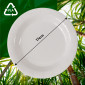 Immagine 2 - Piatti Bianchi in Bioplastica Monouso Diametro 17cm Resistenti in PLA Compostabili e Biodegradabili - Confezione da 50 piattini