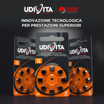 Udivita Batterie Protesi Acustiche Misura 13 Blister da 8