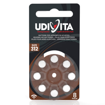 Udivita Batterie Protesi Acustiche Misura 312 Blister da 8