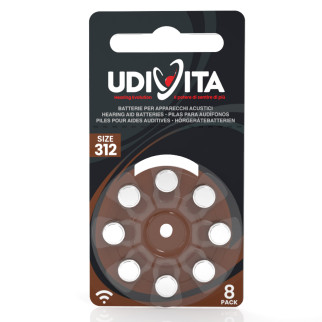 Udivita Batterie Protesi Acustiche Misura 312 Blister da 8