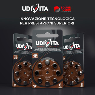 Udivita Batterie Protesi Acustiche Misura 312 Blister da 8