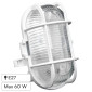 Immagine 1 - Velamp Turtle Plafoniera in Vetro per Lampadine E27 IP44 - Colore Bianco - mod.TURTLE-B