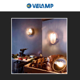 Velamp Turtle Plafoniera in Vetro per Lampadine E27 IP44