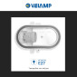 Immagine 6 - Velamp Turtle Plafoniera in Vetro per Lampadine E27 IP44 - Colore Bianco - mod.TURTLE-B