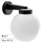 Immagine 1 - Velamp Portalampada da Giardino da Muro Applique a Sfera Opaca per Lampadine E27 - mod. SPH202P