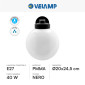 Immagine 2 - Velamp Portalampada da Giardino da Muro Applique a Sfera Opaca per Lampadine E27 - mod. SPH202P