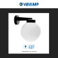 Immagine 6 - Velamp Portalampada da Giardino da Muro Applique a Sfera Opaca per Lampadine E27 - mod. SPH202P