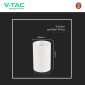 Immagine 5 - V-Tac VT-1131 Portafaretto Rotondo a Superficie in Alluminio con Portalampada per Lampadine GU10 Colore Bianco - SKU 10379