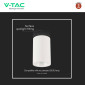 Immagine 6 - V-Tac VT-1131 Portafaretto Rotondo a Superficie in Alluminio con Portalampada per Lampadine GU10 Colore Bianco - SKU 10379
