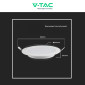 Immagine 11 - V-Tac VT-61024 Pannello LED Rotondo Slim 24W SMD da Incasso con Driver - SKU 7867 / 7868 / 7869