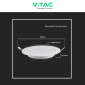 Immagine 9 - V-Tac VT-61003 Pannello LED Rotondo Slim 3W SMD da Incasso con Driver - SKU 7855 / 7856 / 7857 [TERMINATO]