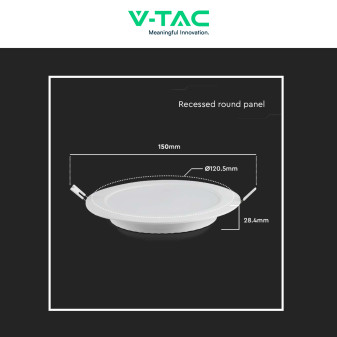 VT-61003 Mini Pannello LED Rotondo Slim 3W SMD da Incasso V-Tac