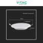 Immagine 9 - V-Tac VT-61018 Pannello LED Rotondo Slim 18W SMD da Incasso con Driver - SKU 7864 / 7865 / 7866