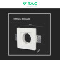 Immagine 5 - V-Tac VT 765SQ Portafaretto Quadrato da Incasso in Gesso con Portalampada per Lampadine GU10 - SKU 3651