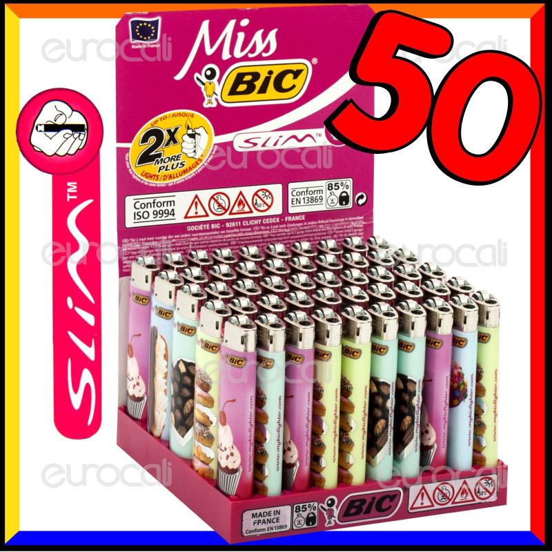 Miss Bic Medio Slim Fantasia Dolci - Box da 50 Accendini [TERMINATO]