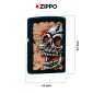 Immagine 4 - Zippo Accendino a Benzina Ricaricabile ed Antivento con Fantasia Skull Design - mod. 22H021