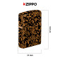 Immagine 4 - Zippo Premium Accendino a Benzina Ricaricabile ed Antivento con Fantasia Floral Pattern Design - mod. 22H013