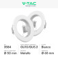 Immagine 2 - V-Tac VT-778 2 Portafaretti Rotondi da Incasso per Lampadine GU10 e GU5.3 - SKU 3584