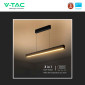 Immagine 7 - V-Tac VT-7-44 Lampada LED Lineare a Sospensione Linkabile 40W SMD Chip Samsung Changing Color CCT 3in1 Colore Nero - SKU 10468