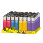 Clipper Large Accendino a Pietrina Grande Ricaricabile con Fantasia Metallic 5 - Box da 48 Accendini