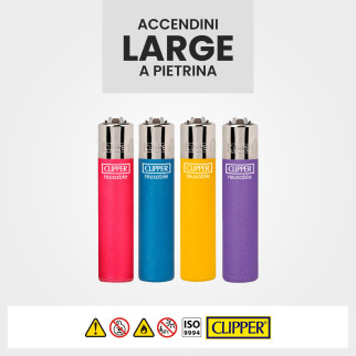 Clipper Large Accendino a Pietrina Metallic 5 48 Accendini