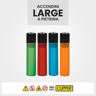 Clipper Large Accendino a Pietrina Crystal 8 48 Accendini