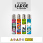 Immagine 2 - Clipper Large Accendino a Pietrina Grande Ricaricabile con Fantasia Vacay Skulls - Box da 48 Accendini