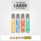 Immagine 2 - Clipper Large Accendino a Pietrina Grande Ricaricabile con Fantasia Mandala Elements - Serie da 4 Accendini