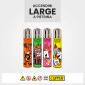 Immagine 2 - Clipper Large Accendino a Pietrina Grande Ricaricabile con Fantasia Games on Fire - Serie da 4 Accendini