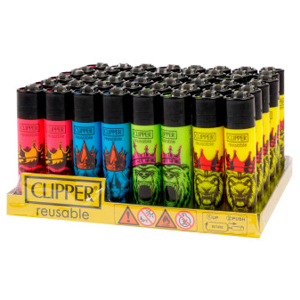Clipper Large Accendino a Pietrina King Safari 48 Accendini