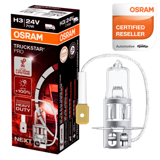 Acquista Osram Truckstar Pro per Camion 70W - Lampadina H3 Acquista Osram Truckstar Pro per Camion 70W - Lampadina H3