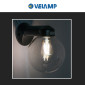 Immagine 4 - Velamp Portalampada da Giardino Wall Light da Muro Applique a Sfera Trasparente per Lampadine E27 - mod. SPH206P