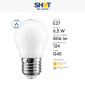 Immagine 4 - Bot Lighting Lampadina LED E27 6,5W MiniGlobo G45 Milky Filamento Extra-Lungo - mod. MLD3106X2 / MLD3106X3